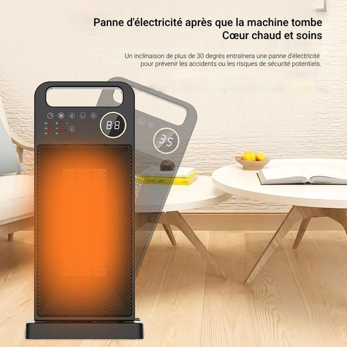 Radiateur Soufflant - FIMEI - 2000W - Télécommande - Oscillation 70° - Minuterie 2-12h