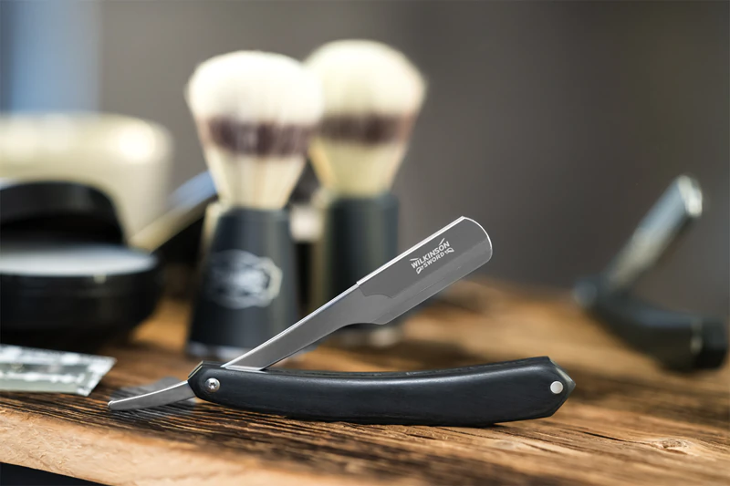 Navalha de barbear clássica Wilkinson Sword Premium Collection Cut Throat + Lâminas de reposição
