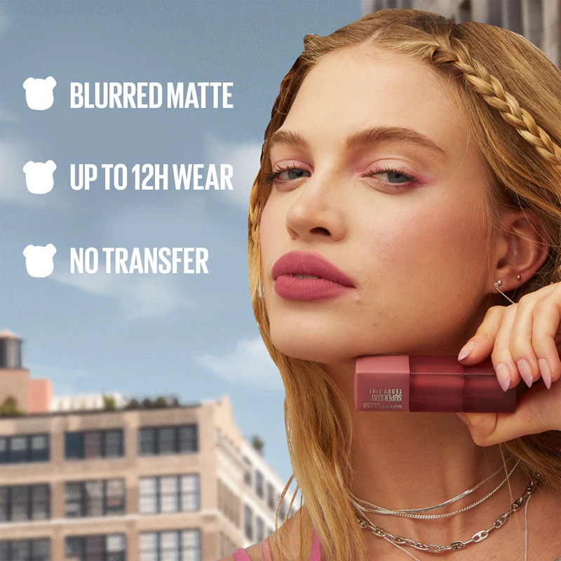 MAYBELLINE NEW YORK SuperStay Teddy Tint ilgai išliekantys matiniai lūpų dažai