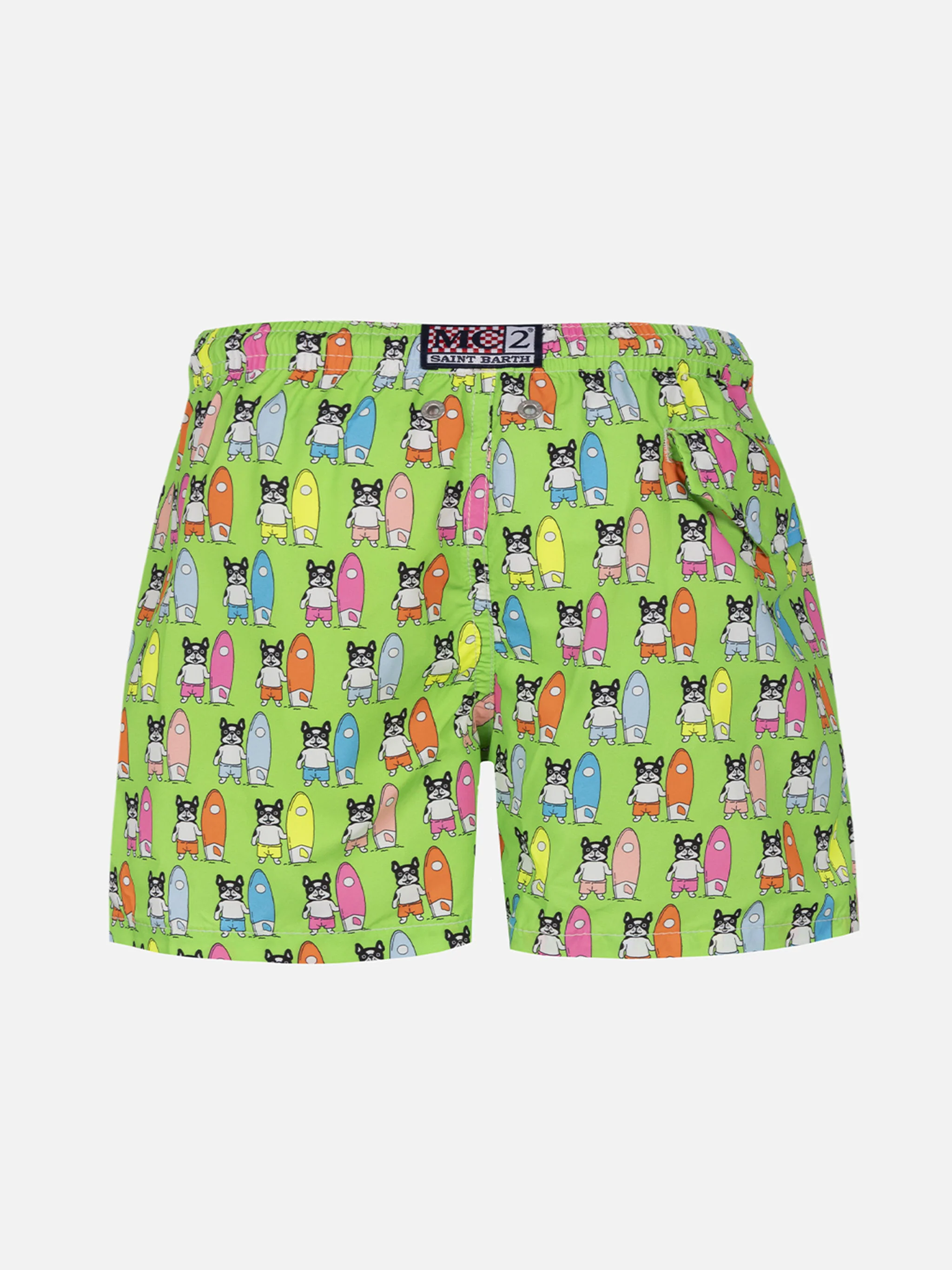 Costume da bagno da bambino in tessuto leggero Jean Lighting con stamp