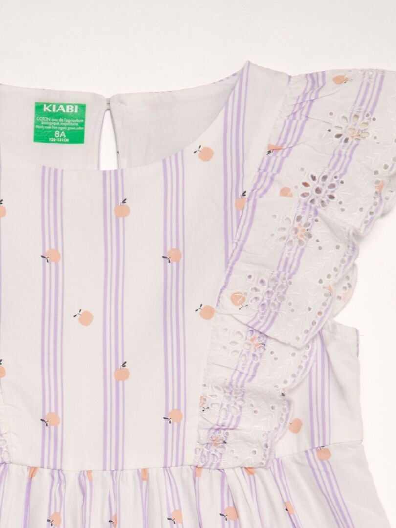 Vestido con volantes - MORADO