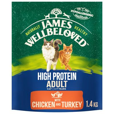 James Wellbeloved Volwassen Kattenvoer Hoog Eiwitgehalte - Kip & Kalkoen