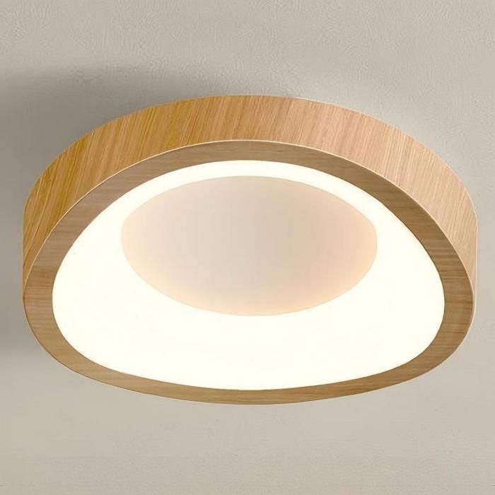 Lámpara de techo LED de estilo moderno WOTTES - 10W Blanco cálido IP54 Impermeable Lámpara de techo para sala de estar y pasillo - 1 unidad Natural Ø20CM