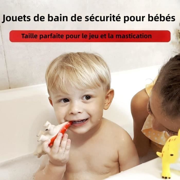 Jouets de Bain Dinosaures,Jouets de bain pour bébés (12 PCS), ensemble de jeu d’image de dinosaure sûr jouets de baignoire