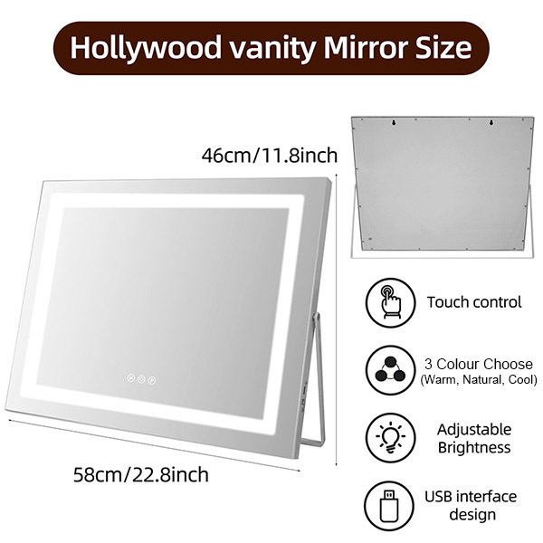 Specchio da trucco Matteo Hollywood Vanity Mirror MT005846LF