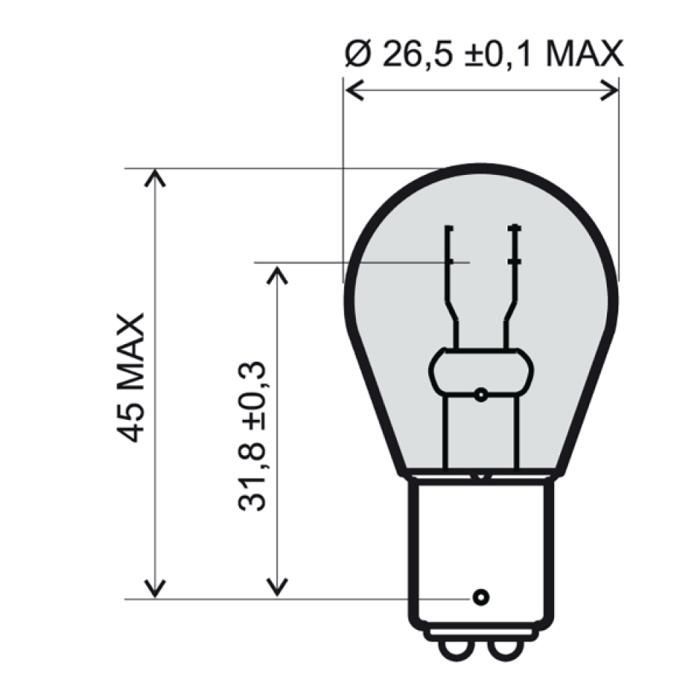 RMS Orange Motorcycle Bulb for Car, Motorcycle, Scooter, 12V 21W BAU15s, Pack of 10, New