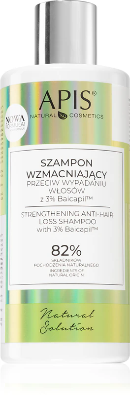 Apis Cosméticos Naturais Solução Natural 3% Baicapil Shampoo Fortalecedor Contra a Queda de Cabelo