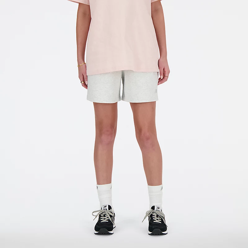 Damskie spodenki sportowe z materiału frotté - ASH HEATHER