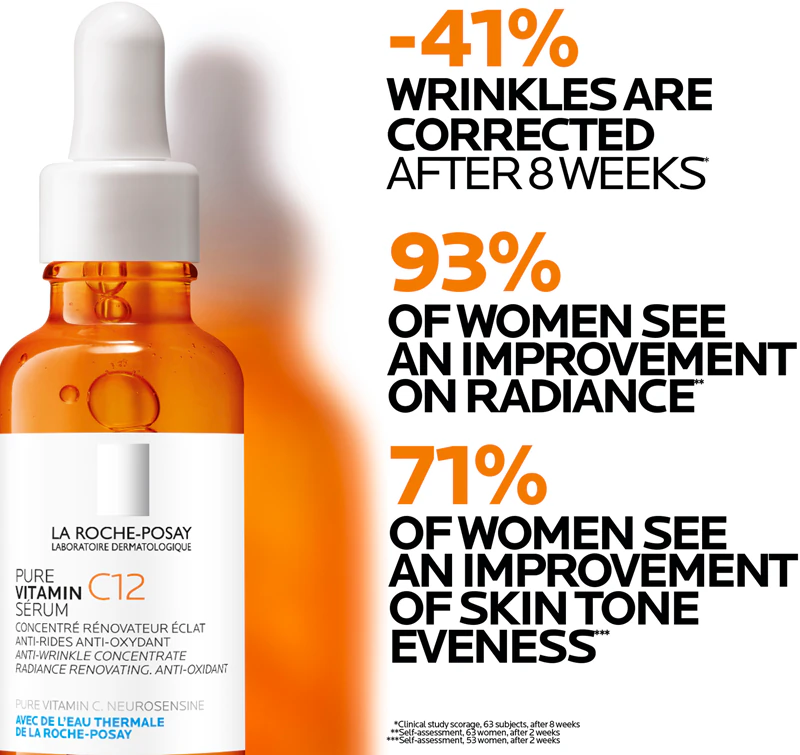 Sérum Clareador Antirrugas La Roche-Posay Pure Vitamin C12 com Vitamina C