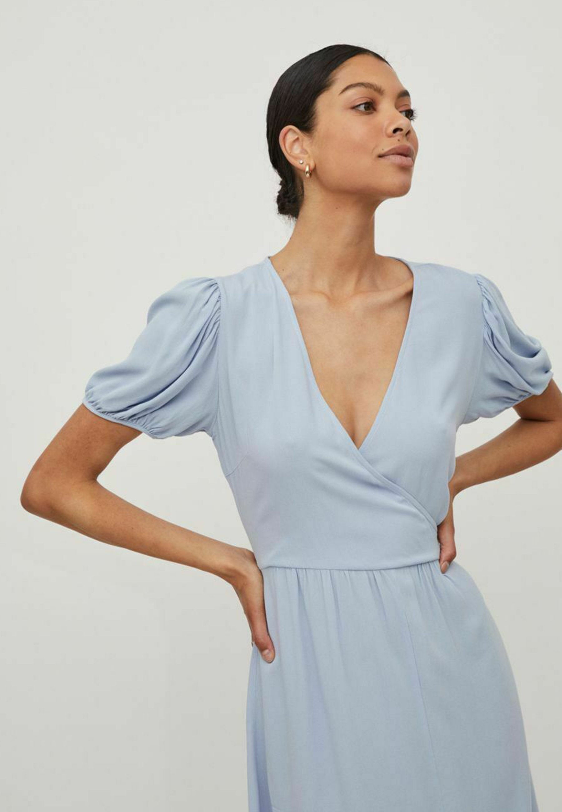 VILA MINI KURZÄRMELIGES - Robe de jour - bleu Kentucky