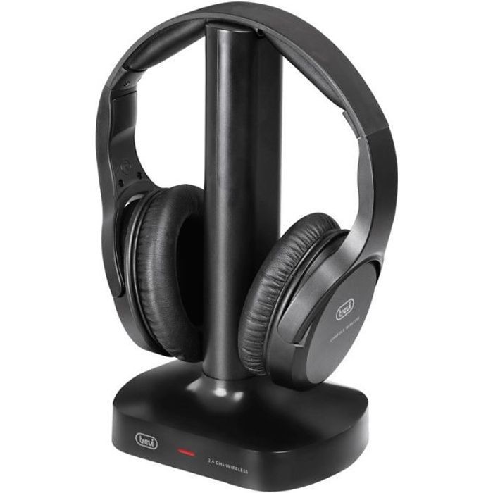 Casque TV sans fil - Trevi - FRS 1480 R - 2,4 GHz - 30 mètres - Rechargeable