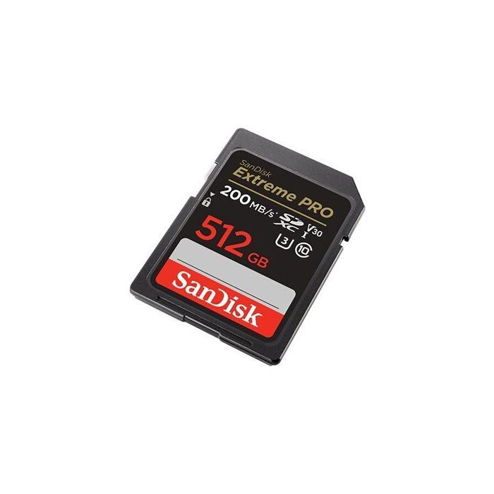 Carte Mémoire SD - Sandisk - Extreme Pro - 512Go - 200MB/s - UHS-I V30