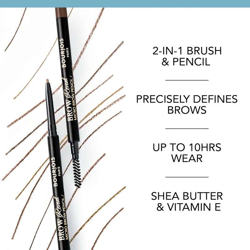 Bourjois Brow Reveal preciziškas antakių pieštukas su šepetėliu