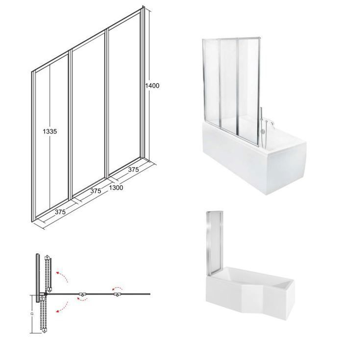 Baignoire Bain d'angle 150x75 Droite + tablier en acrylique Siphon + pieds