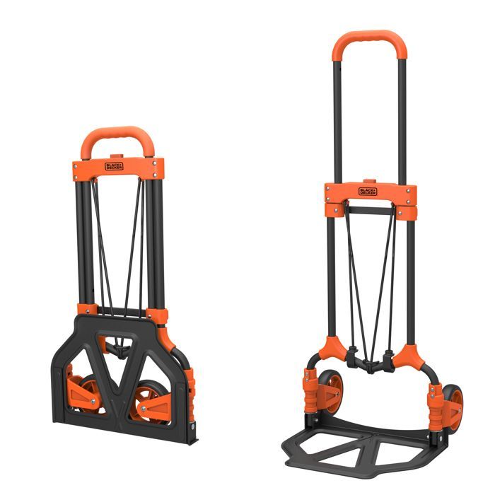 Carrello pieghevole - BLACK & DECKER - Carico massimo 65 kg - Alluminio - Impugnatura ergonomica - Compatto