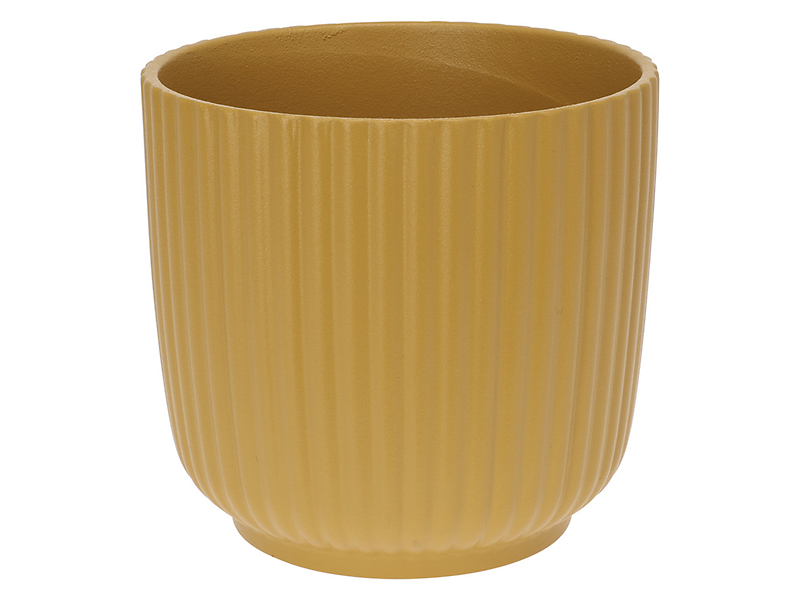 Doniczka ceramiczna prążkowana 13,5 cm mix kolorów