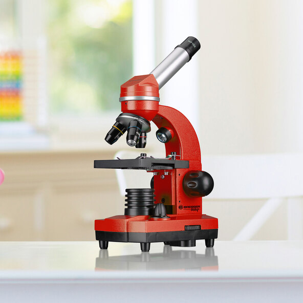 Microscop student Biolux SEL, roșu