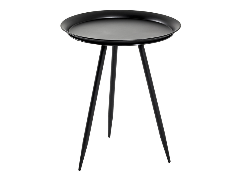 Stolik okrągły Itea 2 44 cm metalowy czarny