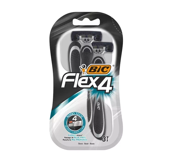 Bic Flex4 jednorazowe maszynki do golenia dla mężczyzn 3 sztuki