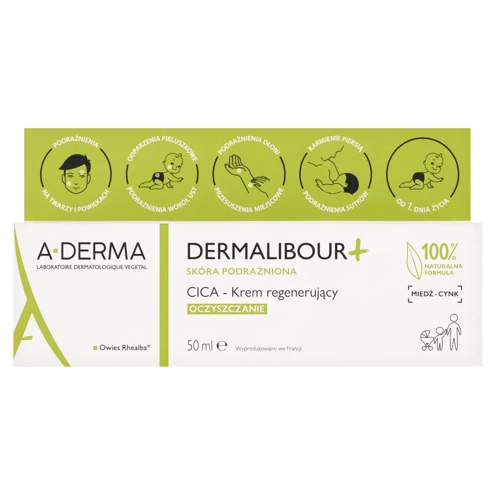 A-Derma Dermalibour+ Cica Krem regenerujacy, 50 ml