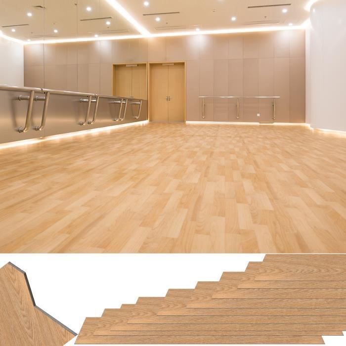 Suelo de PVC - XMTECH - Madera marrón - 2,5 m² - Antideslizante - 18 piezas