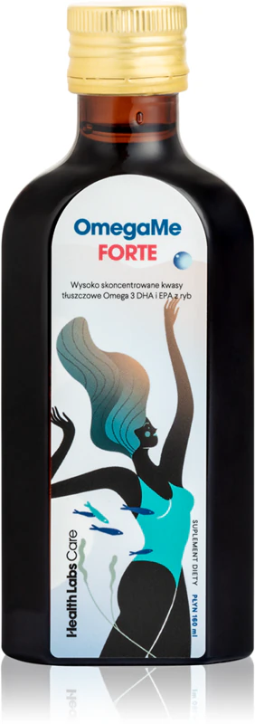 suplemento alimentar de óleo de peixe OmegaMe Forte da Health Labs Care promove o bom funcionamento do coração e do cérebro.