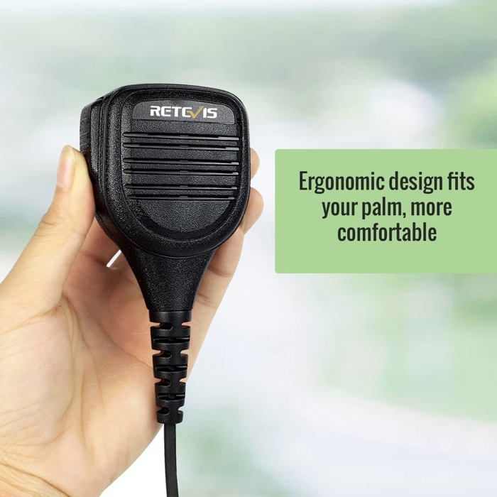 Altavoz con micrófono Retevis de 2 pines para walkie-talkie, compatible con Baofeng UV-5R UV-82 BF-888S BF-88E RT5R RT86 TYT Kenwood y altavoces para caza.