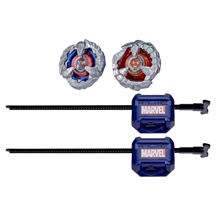 Beyblade X Multipack: Capitão América 4-70GB vs. Hulk Vermelho 1-80R, para maiores de 8 anos