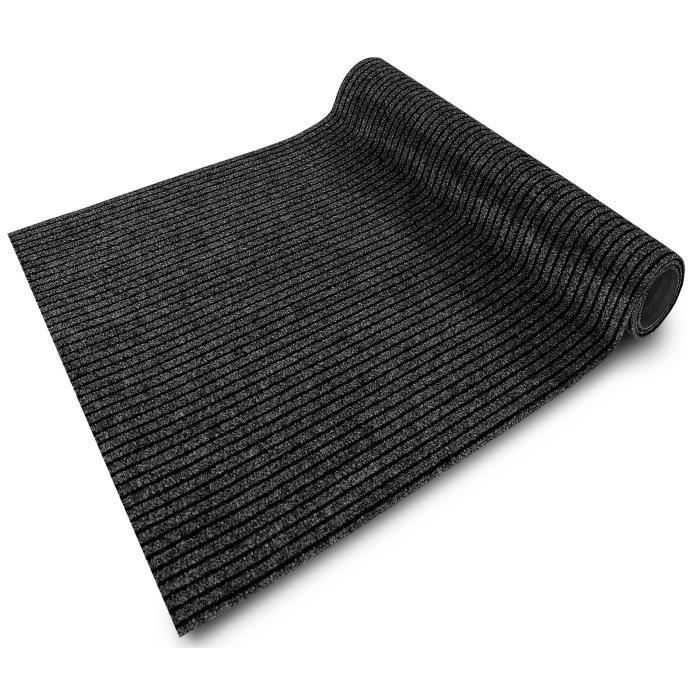 Tapis de cuisine - Granada - Anthracite - 80 x 200 cm - Antidérapant - Lavable