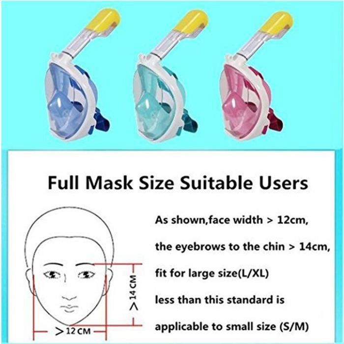 Diving mask - Unspecified - Full 180° - Child - Green S/M - Anti-fog and leak-proof