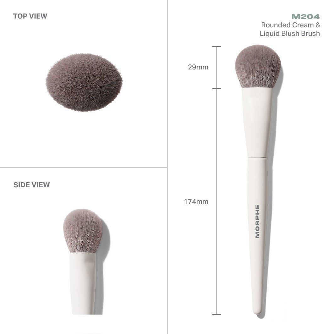 Morphe Rouge Brush M204, okrugli kist za kremasto i tekuće rumenilo – 1 komad