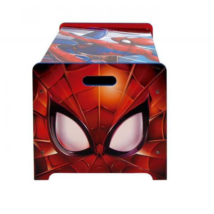 Coffre à jouets en bois / Coffre de rangement avec frein / Banc SPIDERMAN