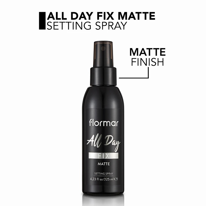 Flormar All Day Fix Matte matinį efektą suteikiantis makiažo fiksavimo purškiklis
