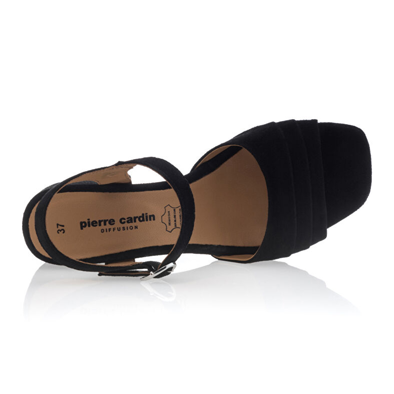 Svarte sandaler / sko med åpen tå til dame