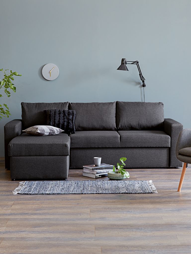 MARSLEV MARSLEV Sofa na razvlačenje s ležaljkom, tamno siva