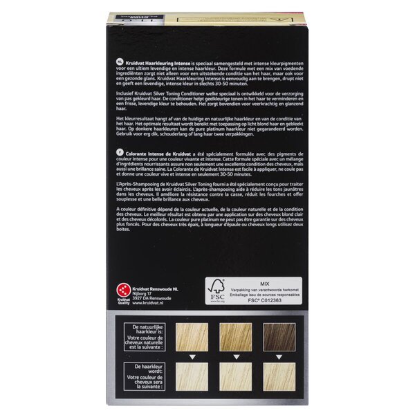 Kruidvat Intense 11.0 Pure Platinum krēmveida matu krāsa