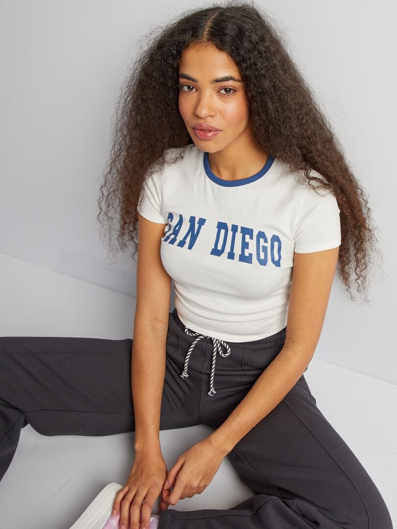Camiseta corta 'San Diego' - BLANCA