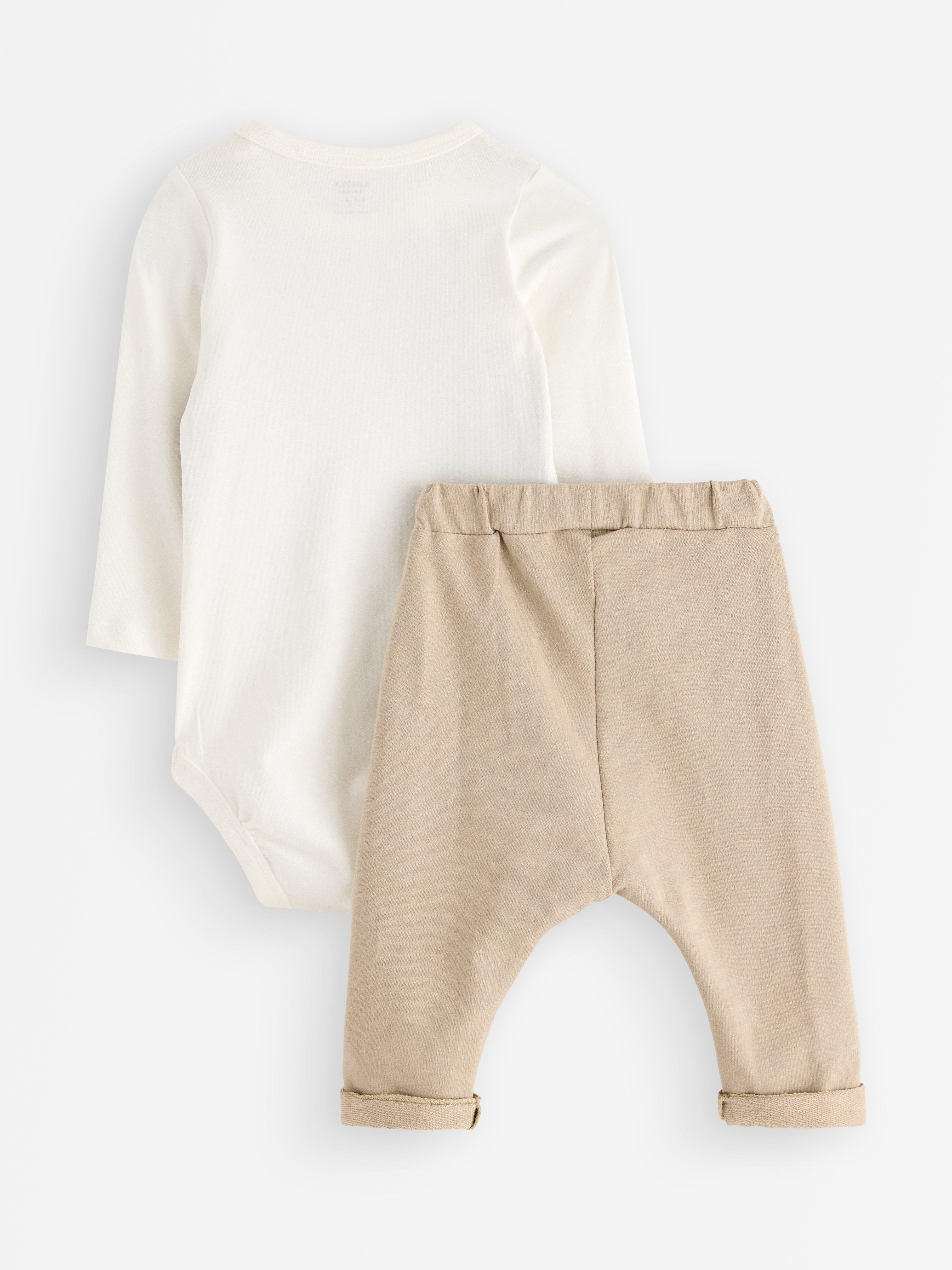 Sett - bodysuit og joggebukse Beige