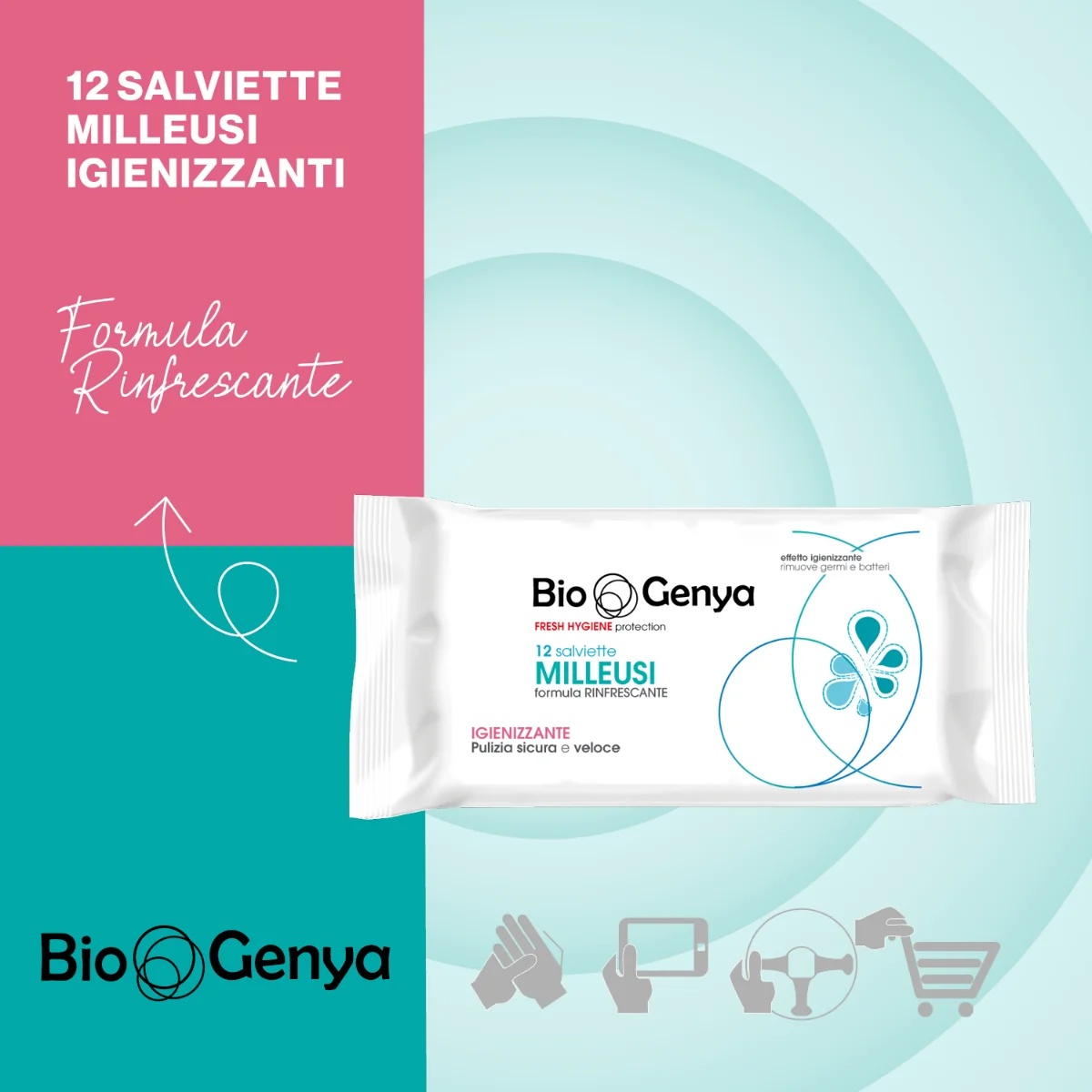BIOGENYA Biogenya multifunctionele doekjes 12 stuks