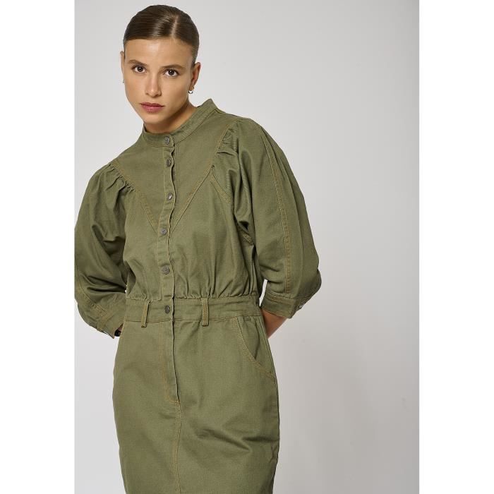 KAPORAL - Robe en jean kaki Femme MARIL