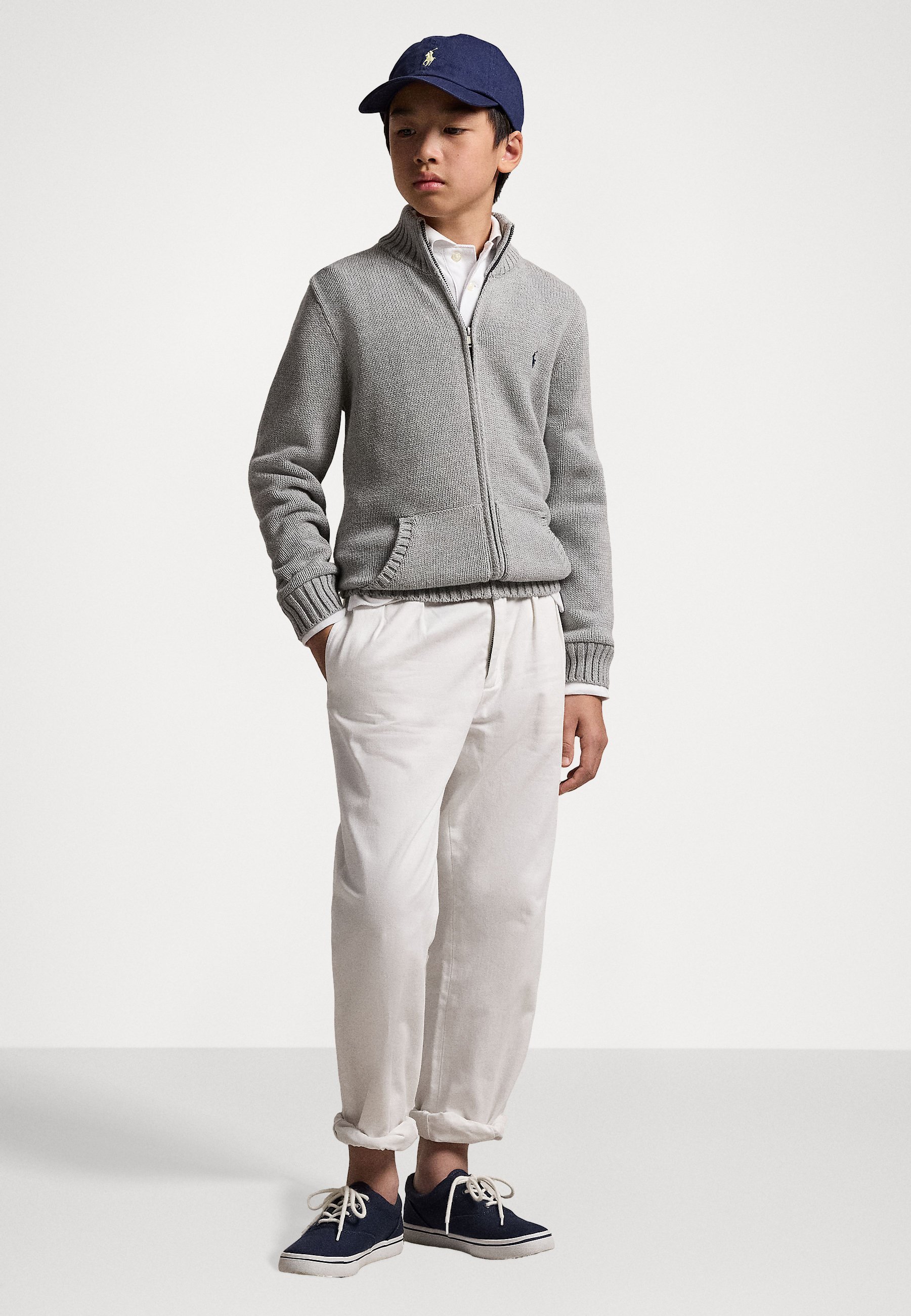 Polo Ralph Lauren katoenen trui met volledige ritssluiting - Cardigan - andover heather