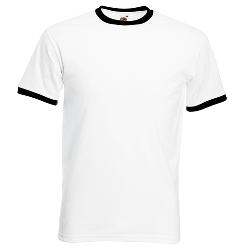  Camiseta De Manga Corta Con Bordes De Diferente Color Fruit Of The Loom