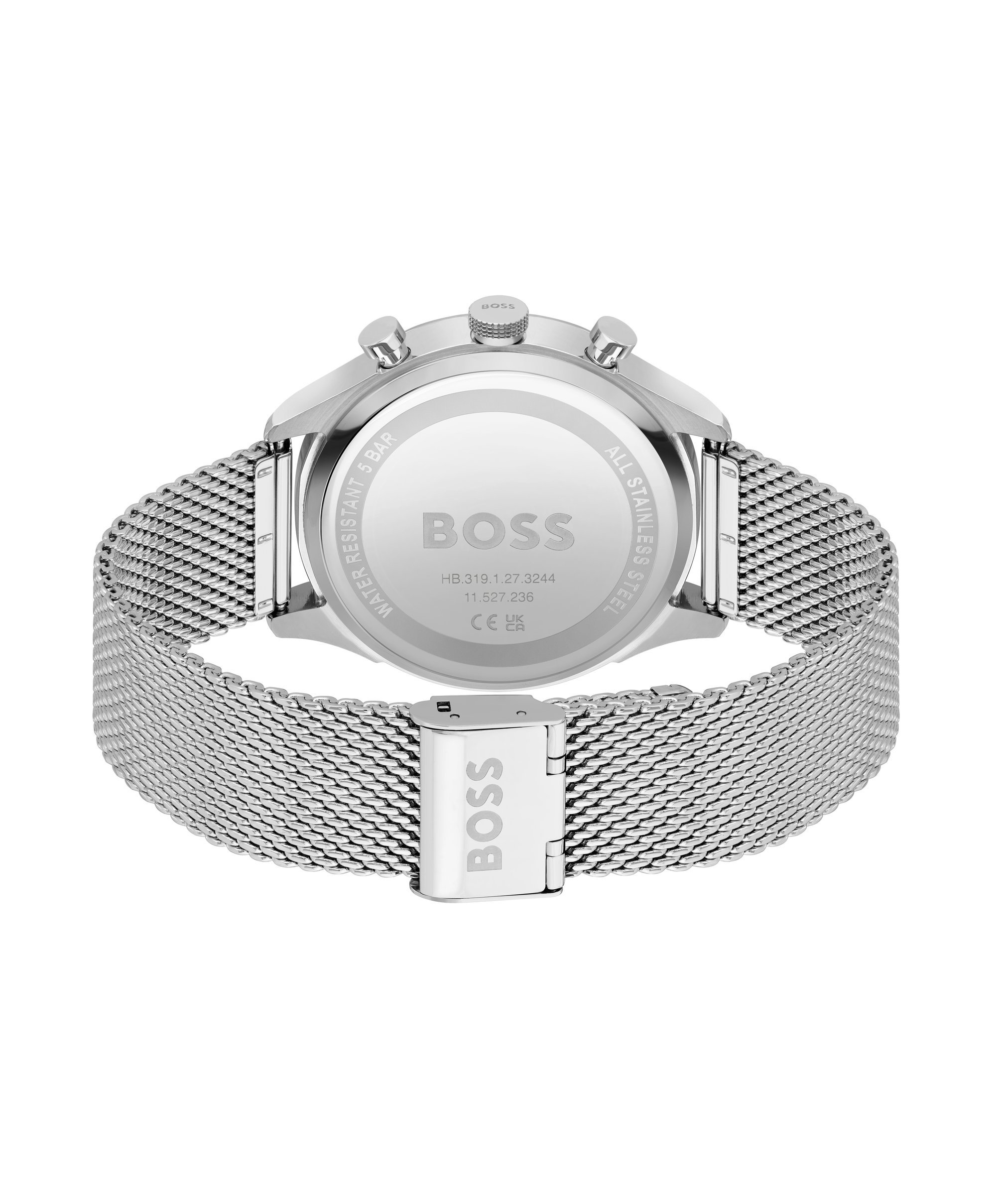 BOSS GREGOR - Chronograafhorloge - zilverkleurig/blauw