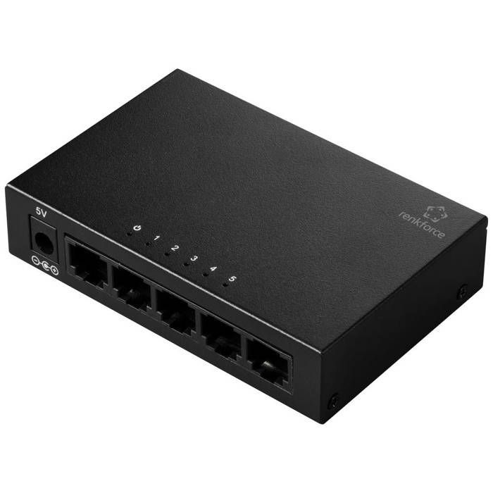 Switch réseau - RENKFORCE - RF-6385004 - 5 ports - 1 GBit/s - LED d'état