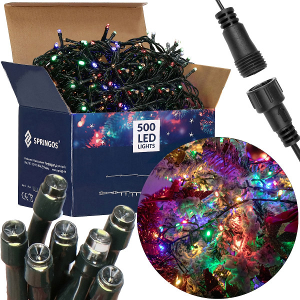 Lampki choinkowe 500 Led multikolor 41,5 m oświetlenie IP44