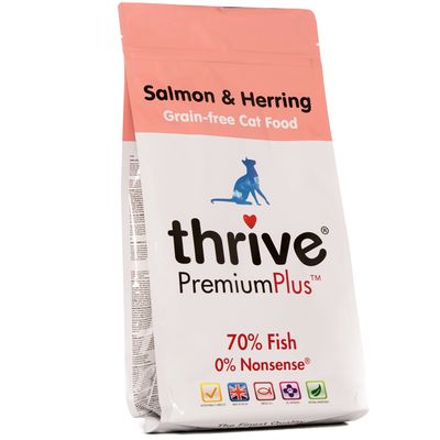 thrive PremiumPlus Ξηρά Τροφή για Γάτες - Σολομός & Ρέγγα
