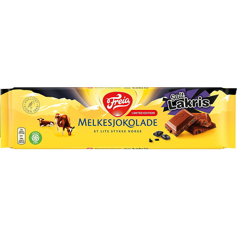 Freia Mælkechokolade 190 g/lakrids