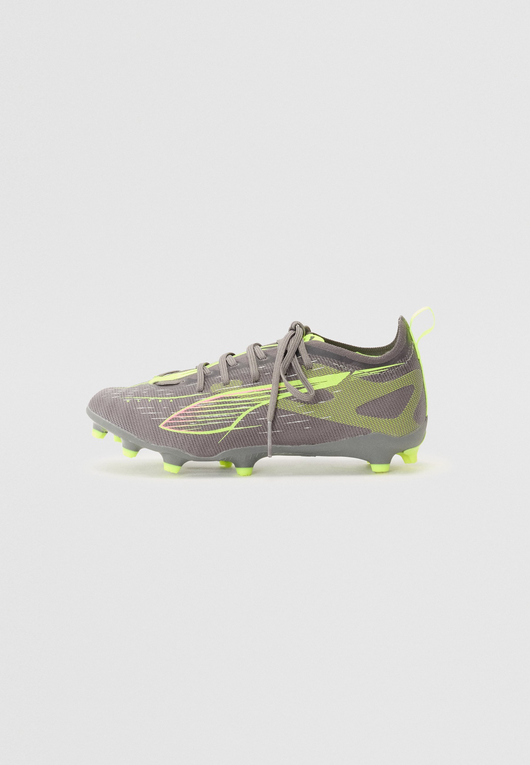 Puma ULTRA 5 PRO FG/AG JR UNISEX - Fußballschuhe für festen Boden - silber/gelb