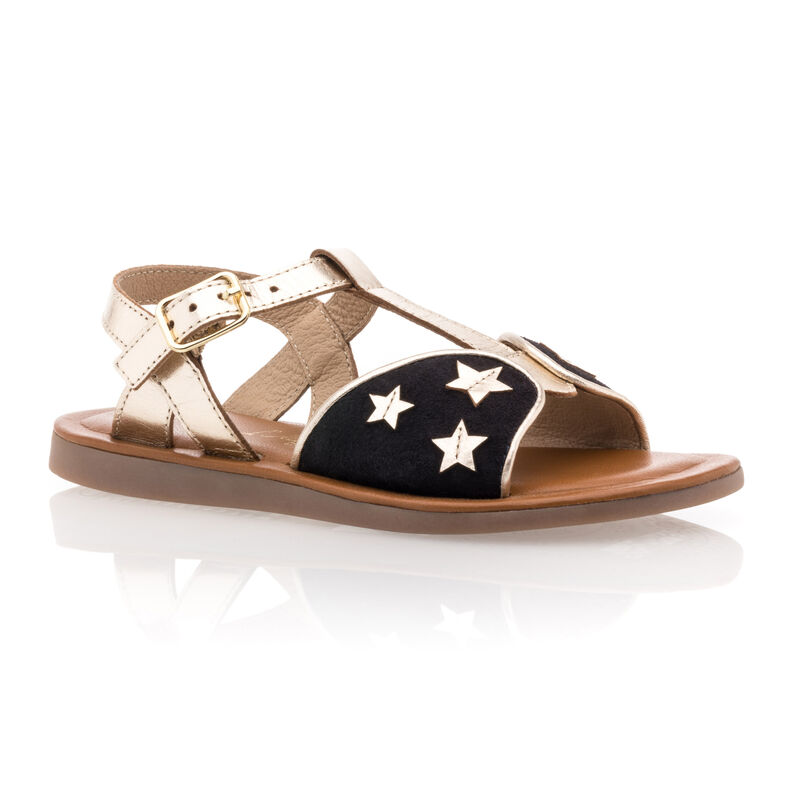 Sandalias azules para niña / Zapatos de punta abierta