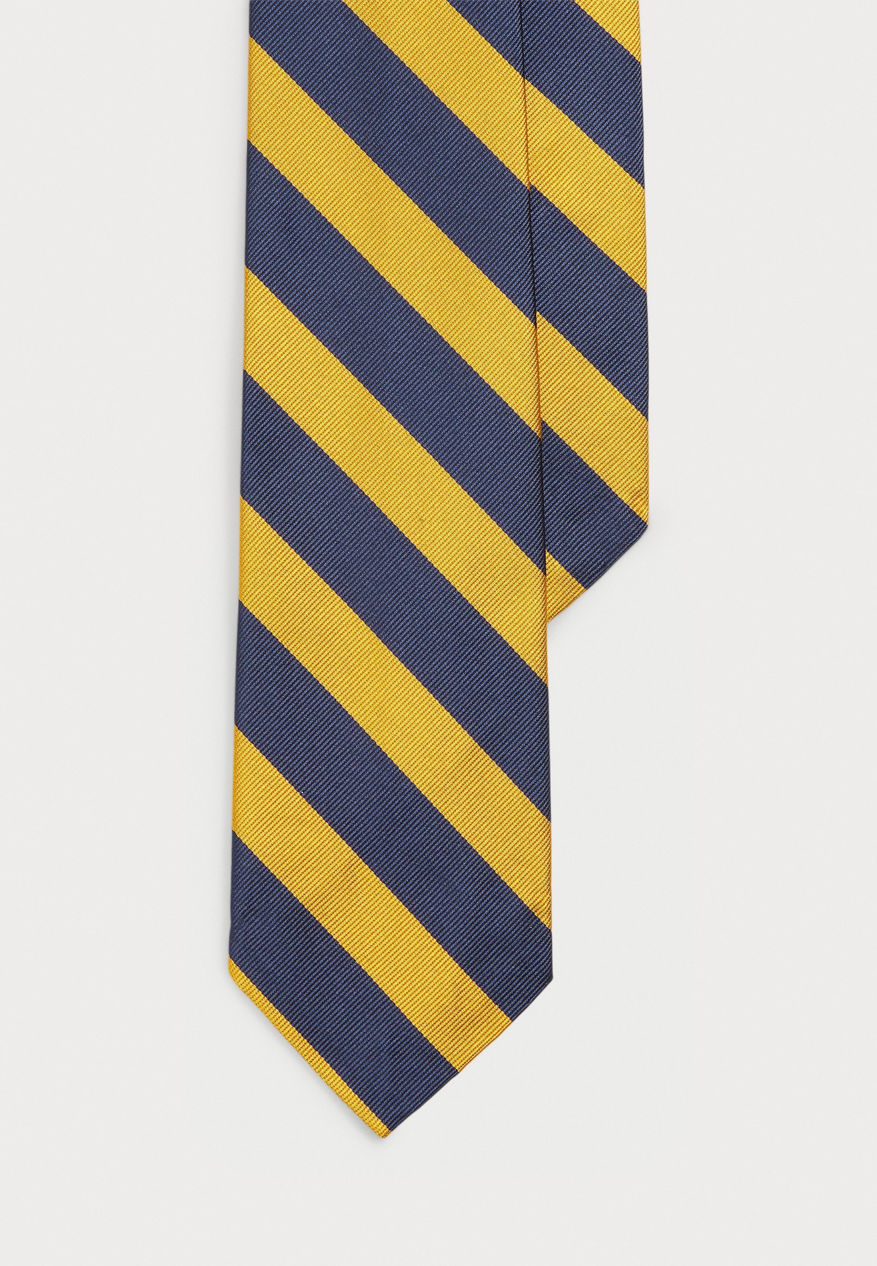 Polo Ralph Lauren gestreepte zijden Repp smalle stropdas - Stropdas - marineblauw/goud
